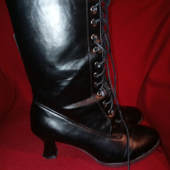 Women's Black Knee High Boots Size 6.5 - Picture 2 of 4